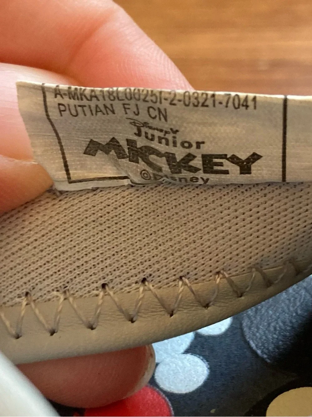 5/$15 Disney Mickey Mouse Navy and Red Kids Sandals 6